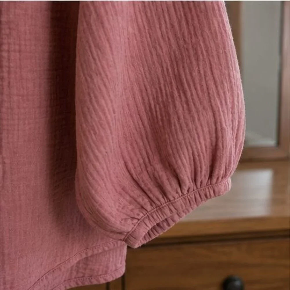Rust Pleated Blouse